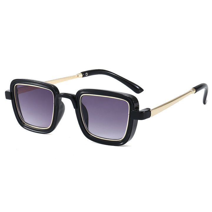 Women's square sunglasses with transparent frame and gold accents Bowlift