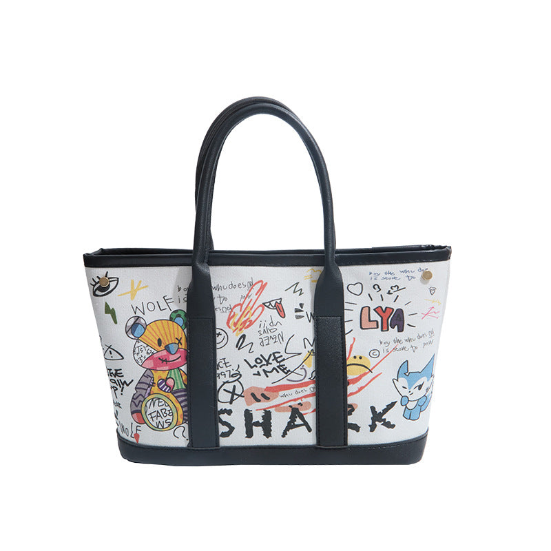 WoPlayful Illustrated Canvas Tote Bag Bowlift