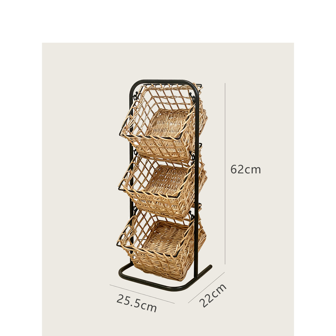 Modern storage basket with multiple shelves Bowlift