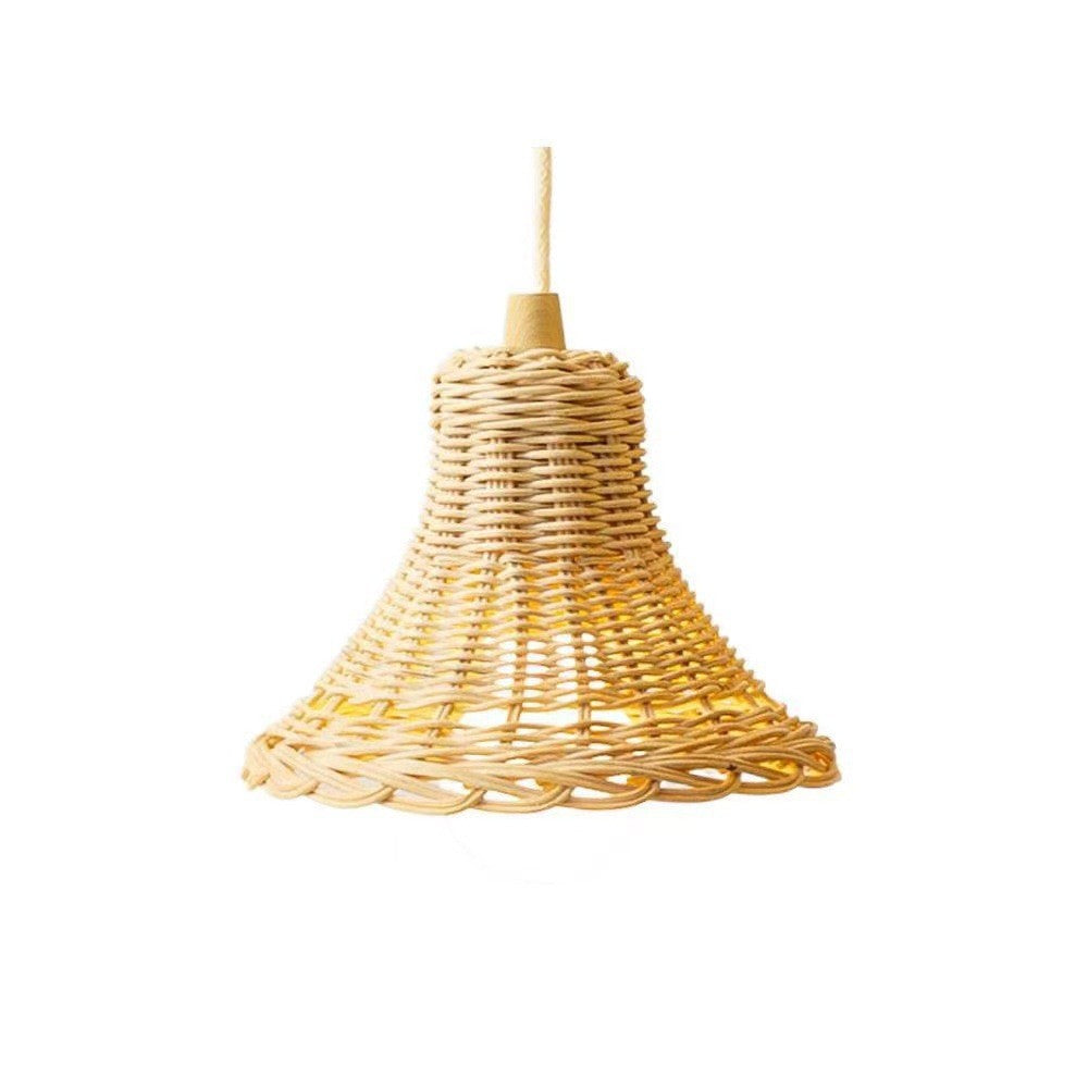 Handmade hanging lamp made of natural material Bowlift