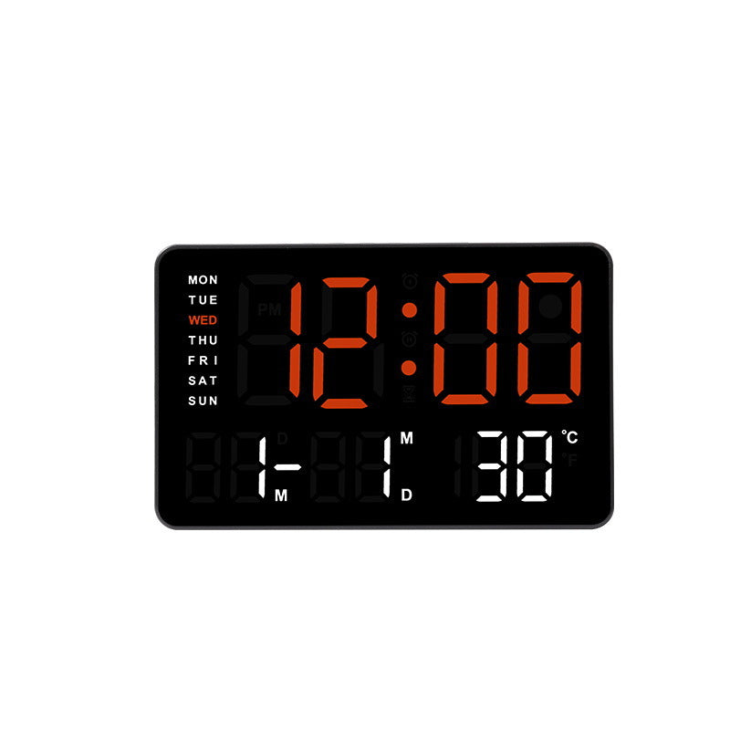 Digital Wall Clock with Temperature and Date Display Bowlift