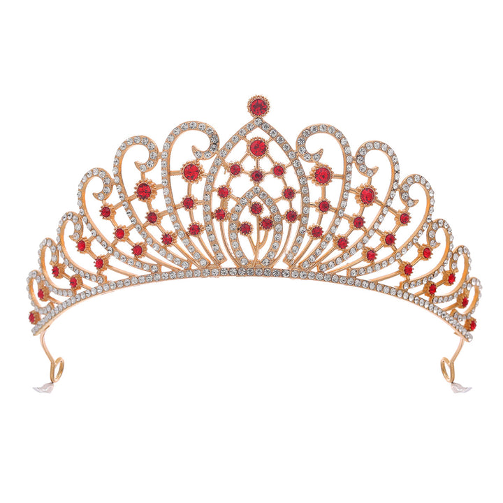 Ladies Elegant Rhinestone Tiara with Floral Details Bowlift