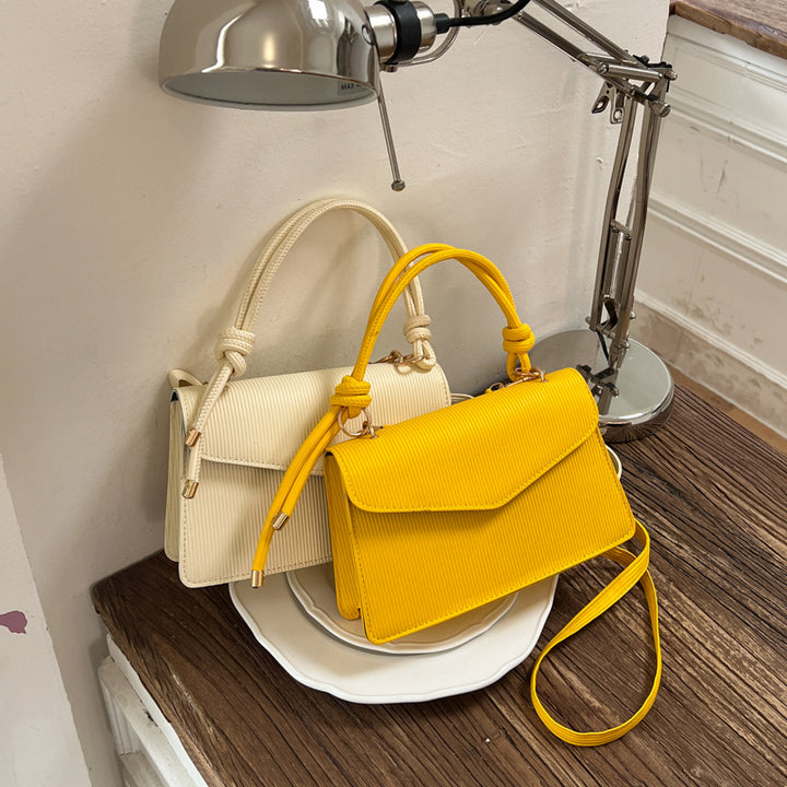 WoRibbed Texture Structured Handbag Bowlift
