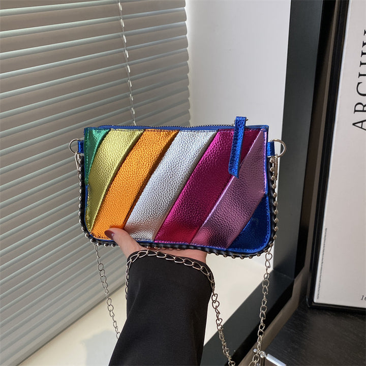 Colorful Metallic Chic Crossbody Bag Bowlift