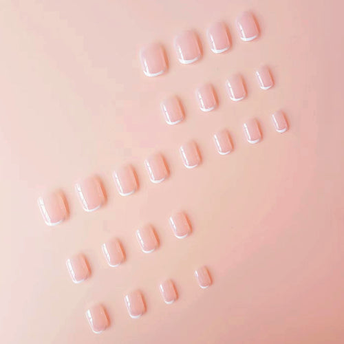 Nail art set with elegant French design Bowlift