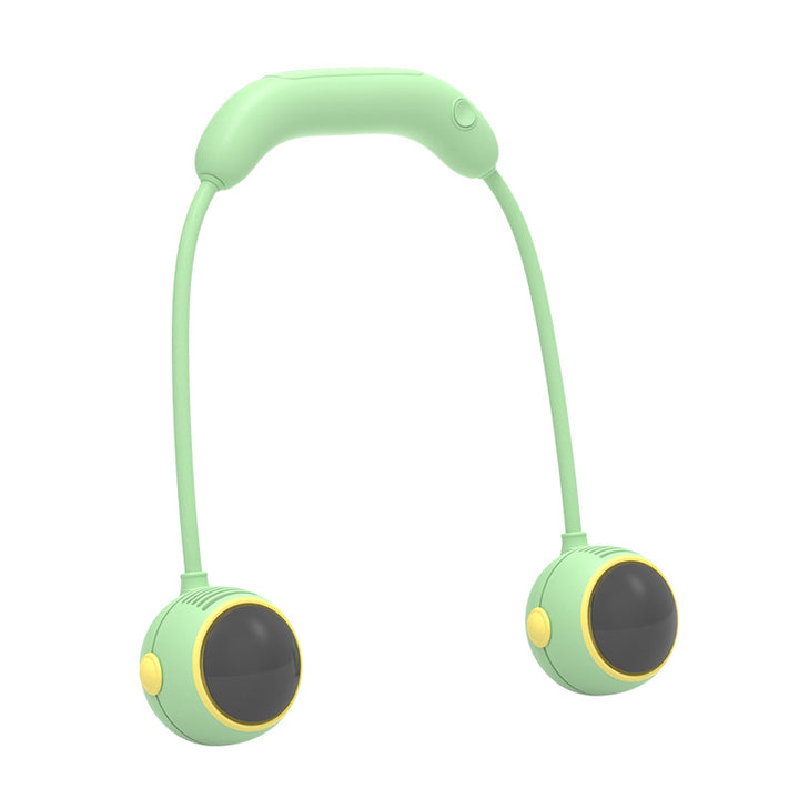 Cooling hands-free rechargeable dual bear-ear neck fan with adjustable speeds Bowlift