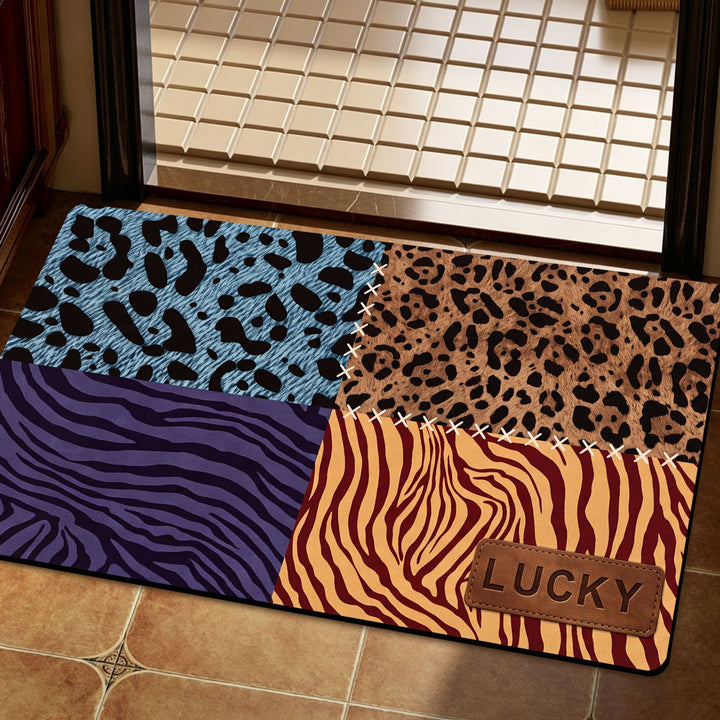 Artistic Floral Patterned Floor Mat Bowlift