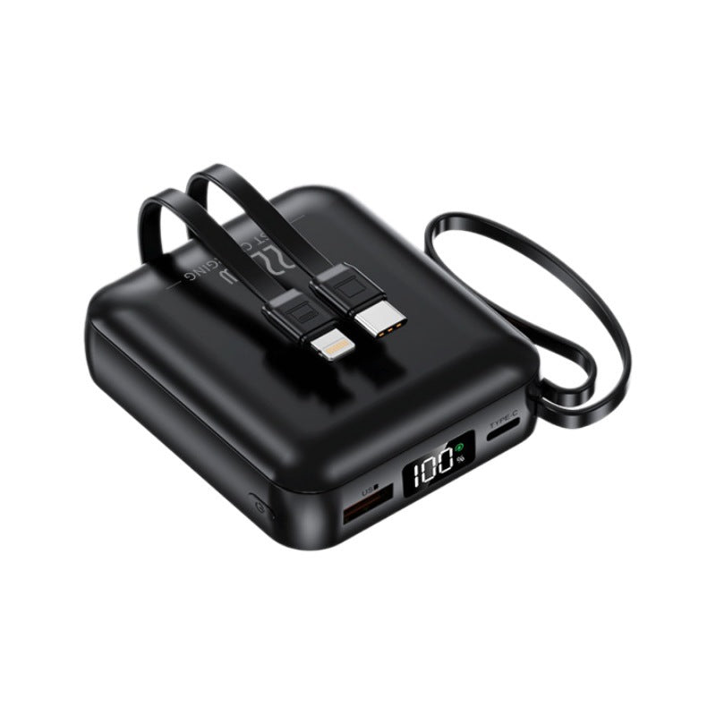 Wearable power bank with dual USB-C connection and digital charge level indicator Bowlift