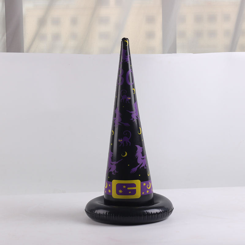 Women Inflatable Witch Hat Toy Bowlift