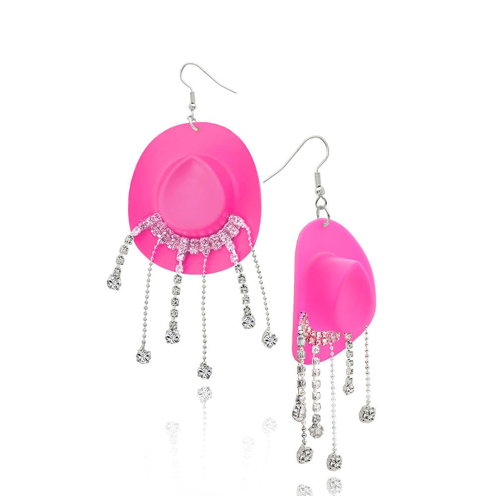 Cowboy Hat Inspired Dangle Earrings Bowlift