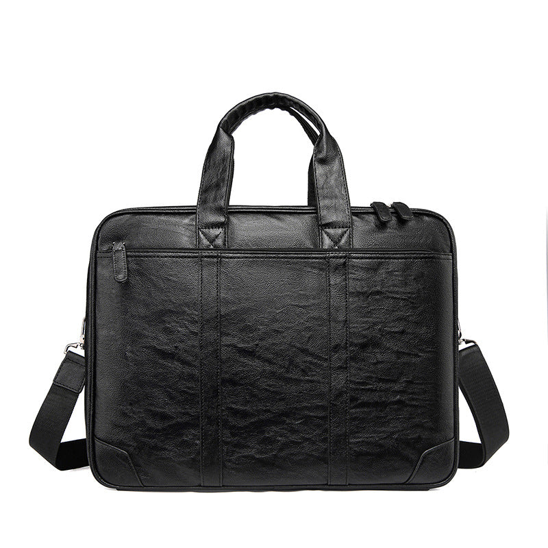 Premium Leather Business Briefcase Bowlift
