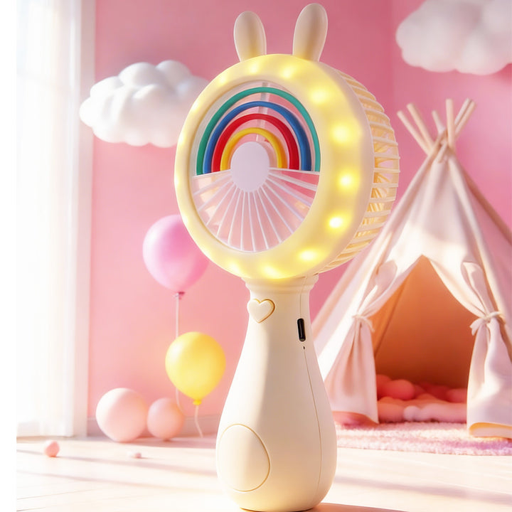 Unisex Portable Mini Fan in Cute Bunny Design Bowlift