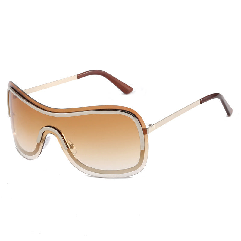 Women's large round sunglasses with elegant metal frame Bowlift