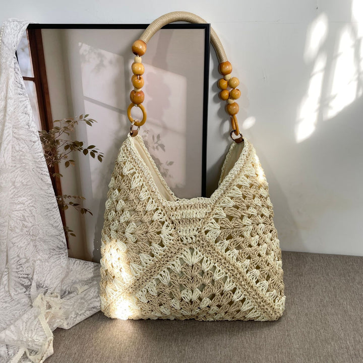 Hand-knotted Tote Bag in Boho Style Bowlift