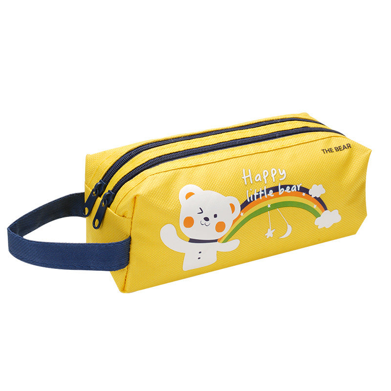 Fun-Themed Multi-Zipper Pencil Case Bowlift