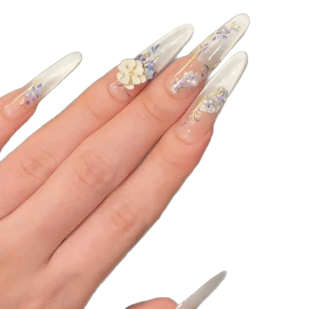 Elegant Floral Nail Art Tips Bowlift