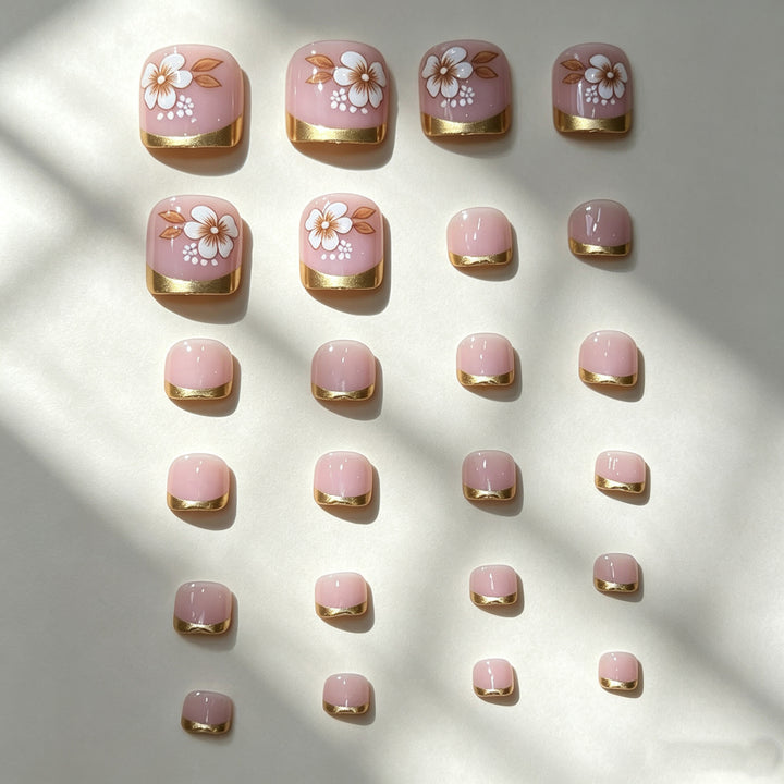 Decorative Floral Nail Art Tips Bowlift