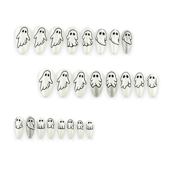 Creative Ghost Design Nail Art Bowlift