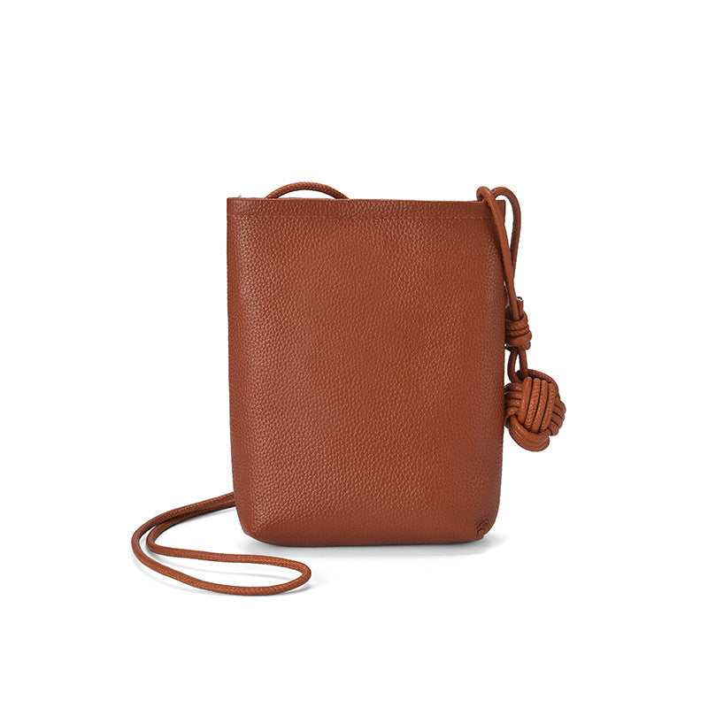 Crossbody Leather Mini Pouch Bowlift