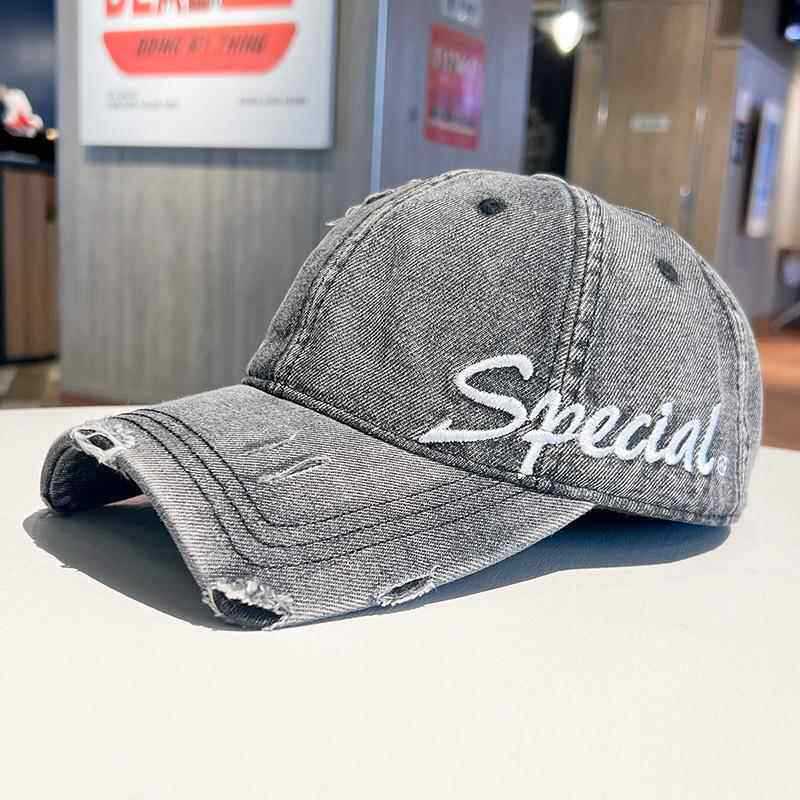 Unisex Distressed Cotton Dad Cap Bowlift