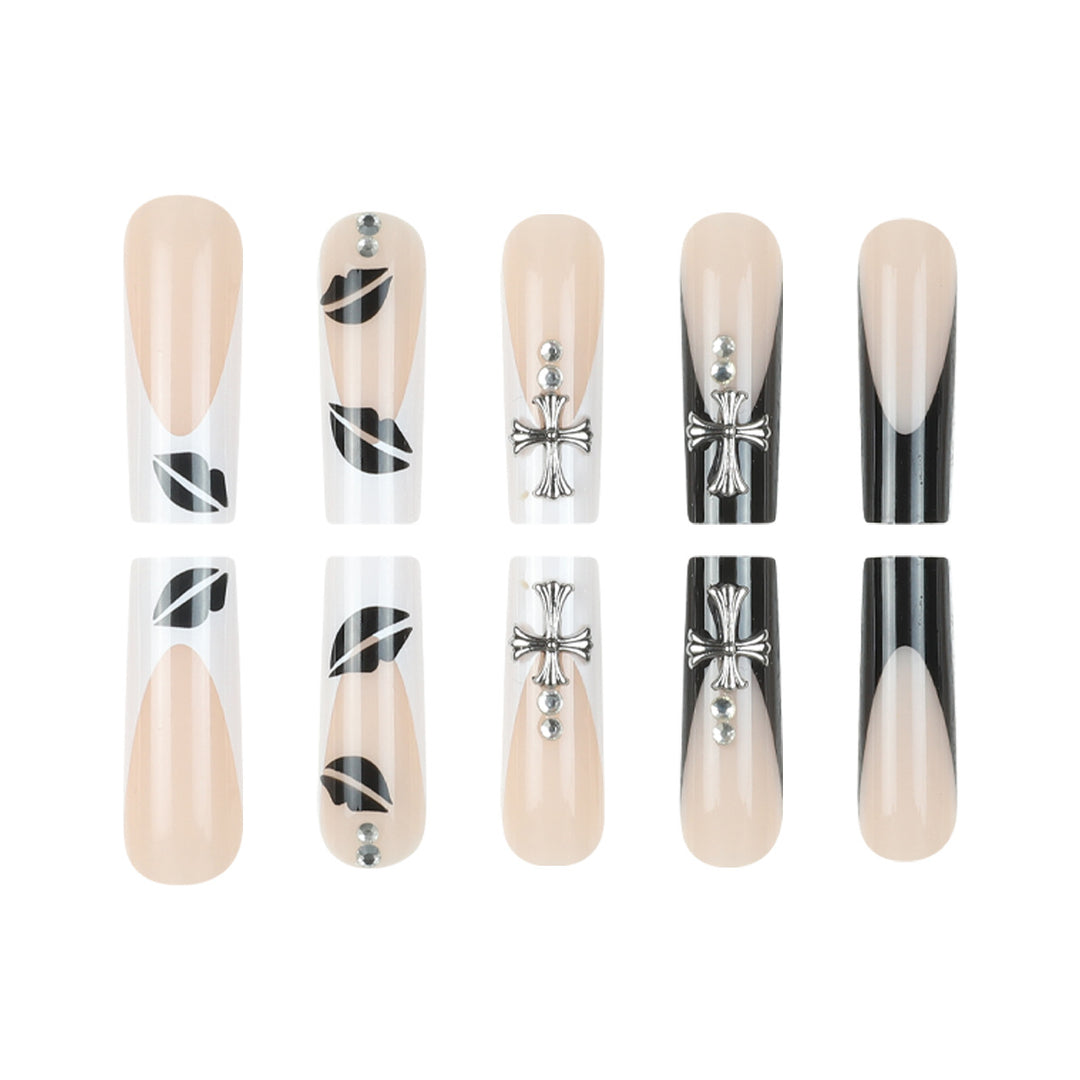 Illustrated Stiletto Press-On Nails Bowlift