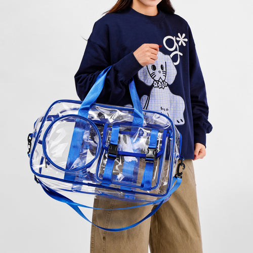 Transparent sports and travel bag with practical compartments Bowlift