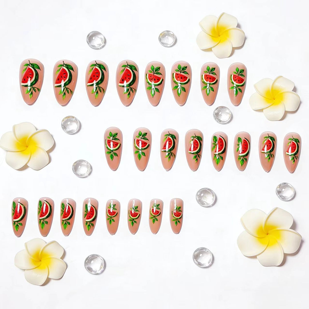 Artistic Watermelon Nail Art Bowlift