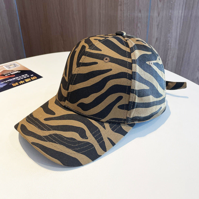 Women's Trendy Animal Print Adjustable Baseball Cap Bowlift