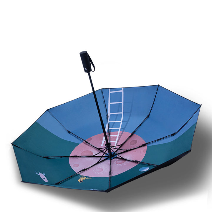 Unisex Automatic Travel Umbrella with Creative Design Bowlift