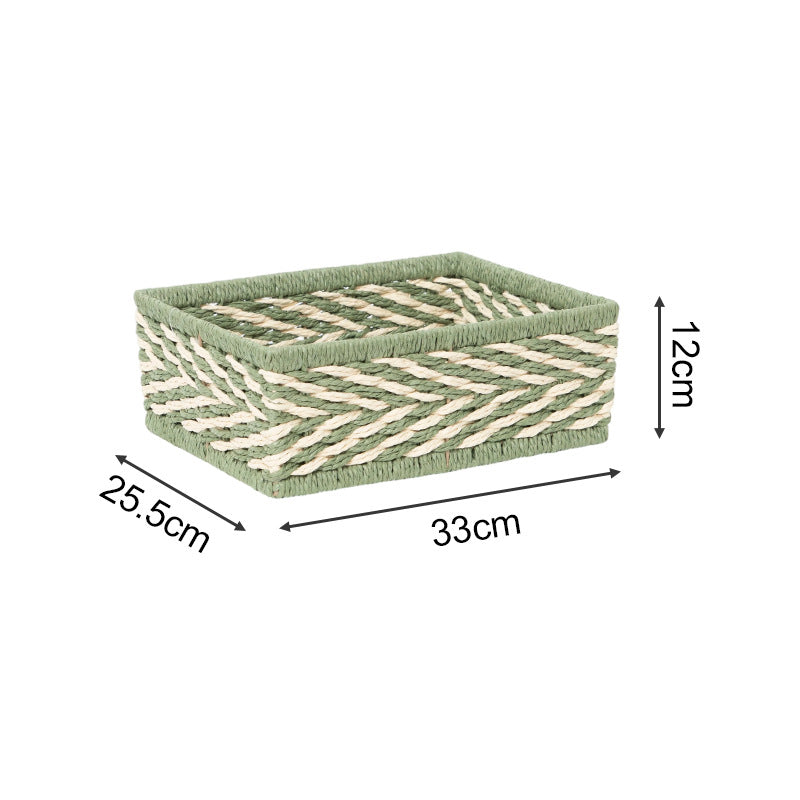 Natural decorative storage basket with woven design
