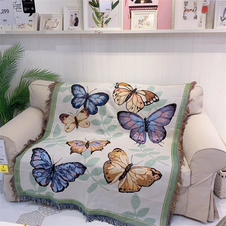 Butterfly Pattern Decorative Throw Blanket