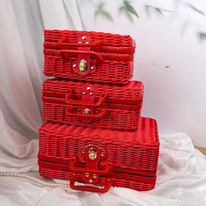 Women braided cosmetic and storage case Bowlift