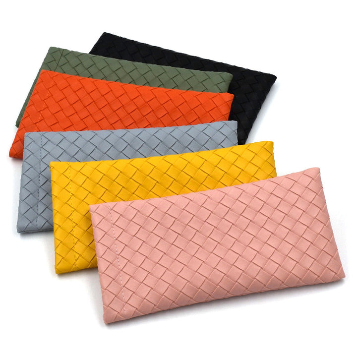 Woven Leather Clutch Wallet Bowlift