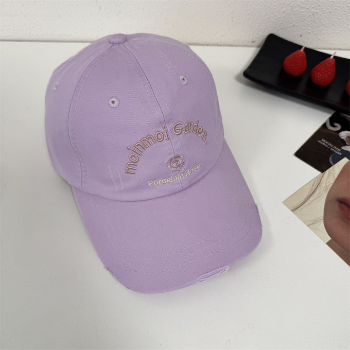 Women's Embroidered Casual Sun Protection Cap Bowlift