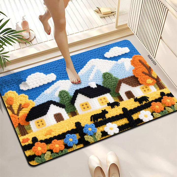 Cozy Winter-Themed Bath Mat Bowlift