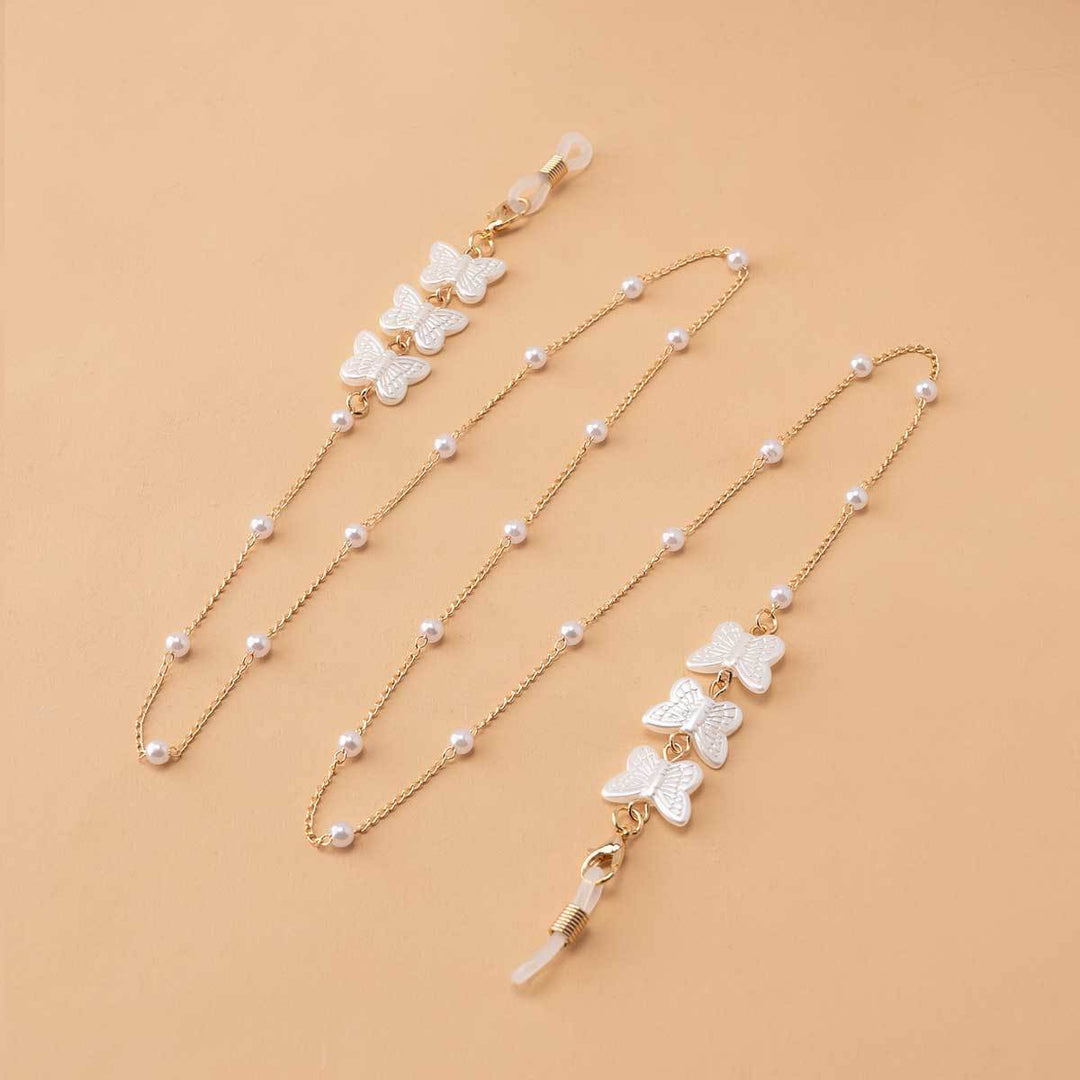 Heart-Embellished Eyewear Chain Bowlift