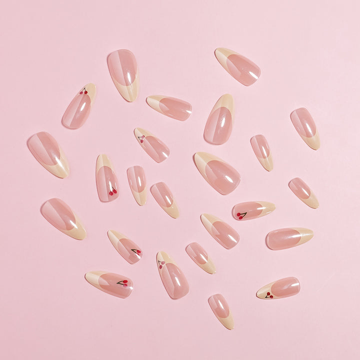 Cherry Blossom Accent Press-On Nails Bowlift