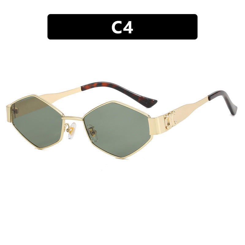 Women's fashionable sunglasses with unique hexagonal frame Bowlift