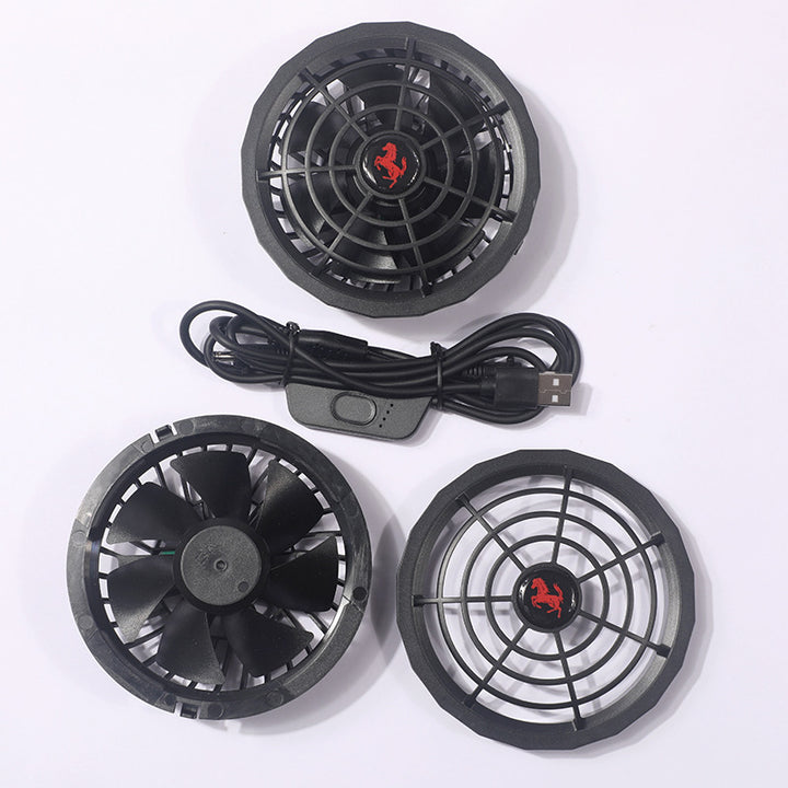 Unisex portable double USB cooling station with integrated power bank and USB charging adapter Bowlift