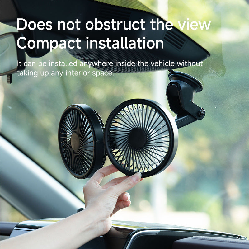 Unisex Dual-Blade Wall-Mounted Cooling Fan with Smart Temperature Display Bowlift