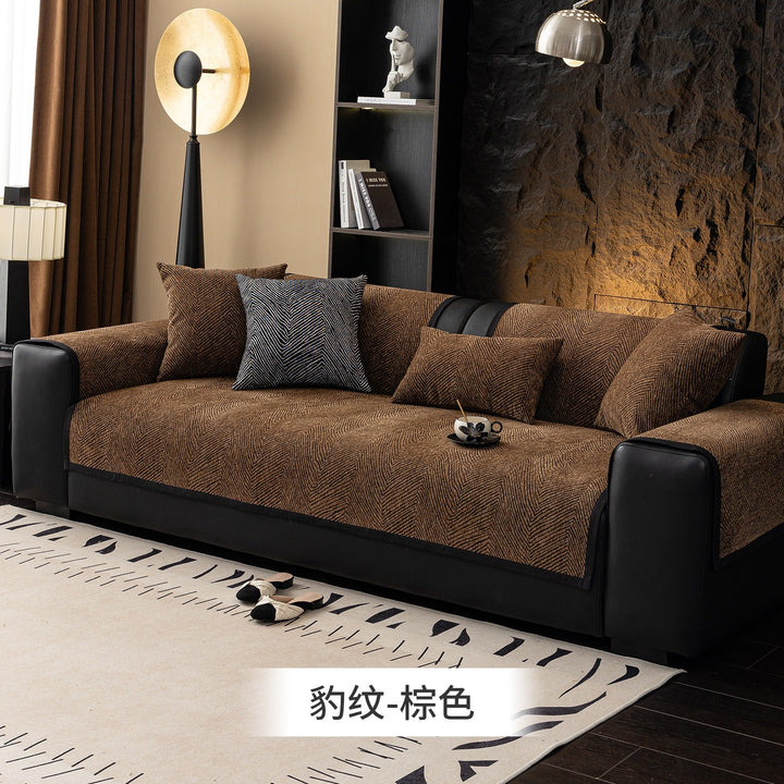 Modern Stretch Sofa Slipcover Set with Herringbone Chevron Texture Bowlift