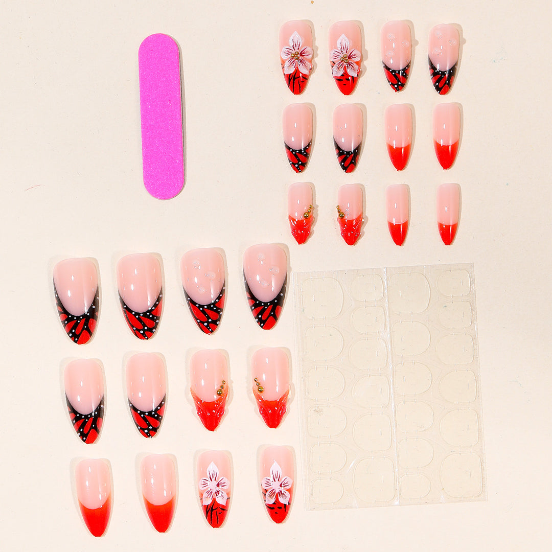 Artistic Floral Flame Nail Art Set Bowlift
