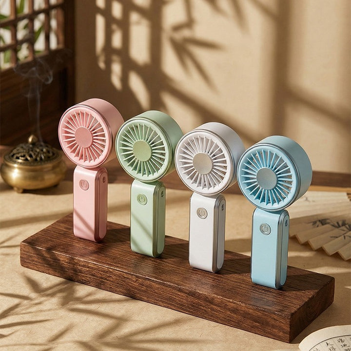 Cooling portable handheld bear-ear mini fan with adjustable tilt USB rechargeable desktop stand Bowlift