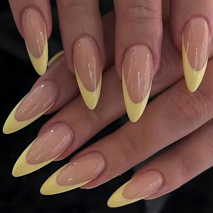 Acrylic nail set with elegant neon tips Bowlift