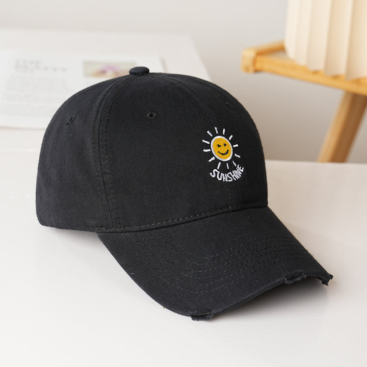 Women's sporty cotton cap with sun embroidery Bowlift