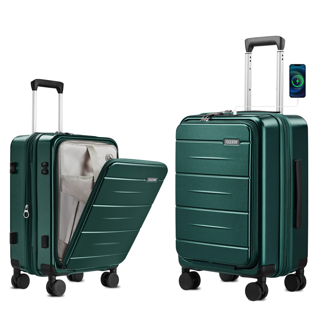 Unisex Smart Hard Shell Cab Carry-On Luggage Bowlift