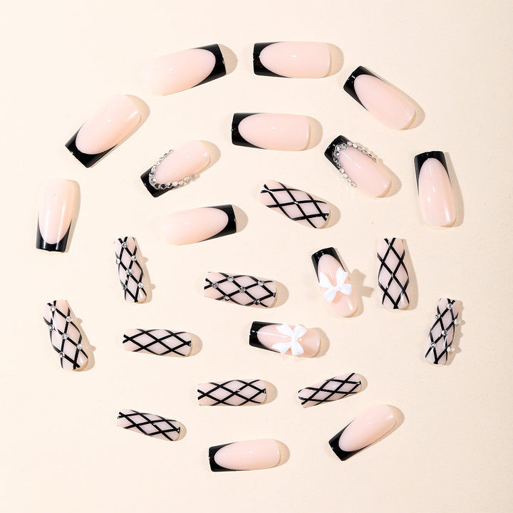 Designer Lace Acrylic Nail Art Bowlift