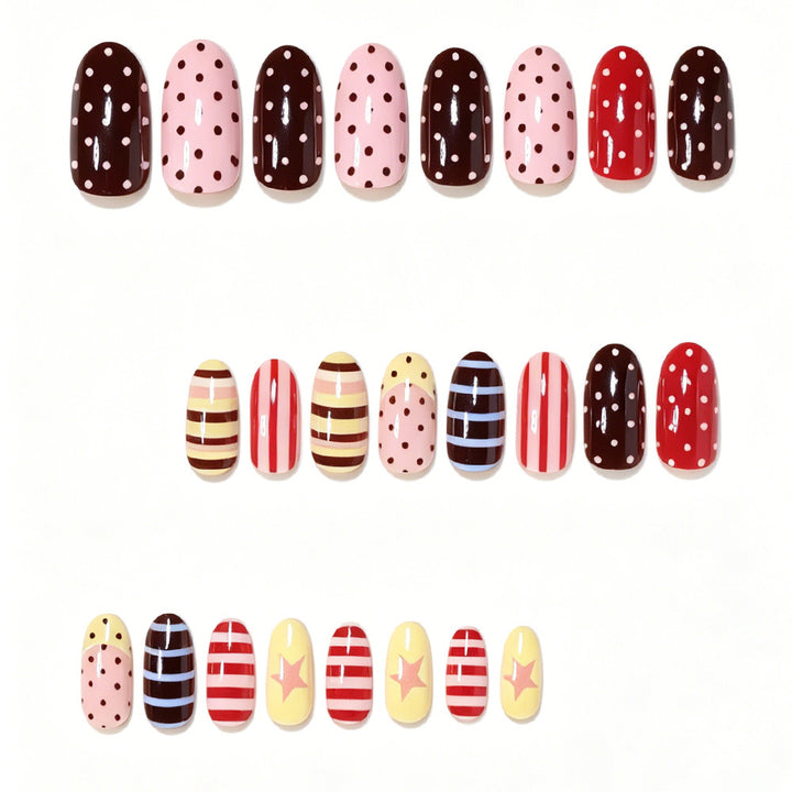Artistic Patterned Stiletto Nails Bowlift