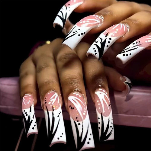 Decorative Long-Length Nail Art Bowlift