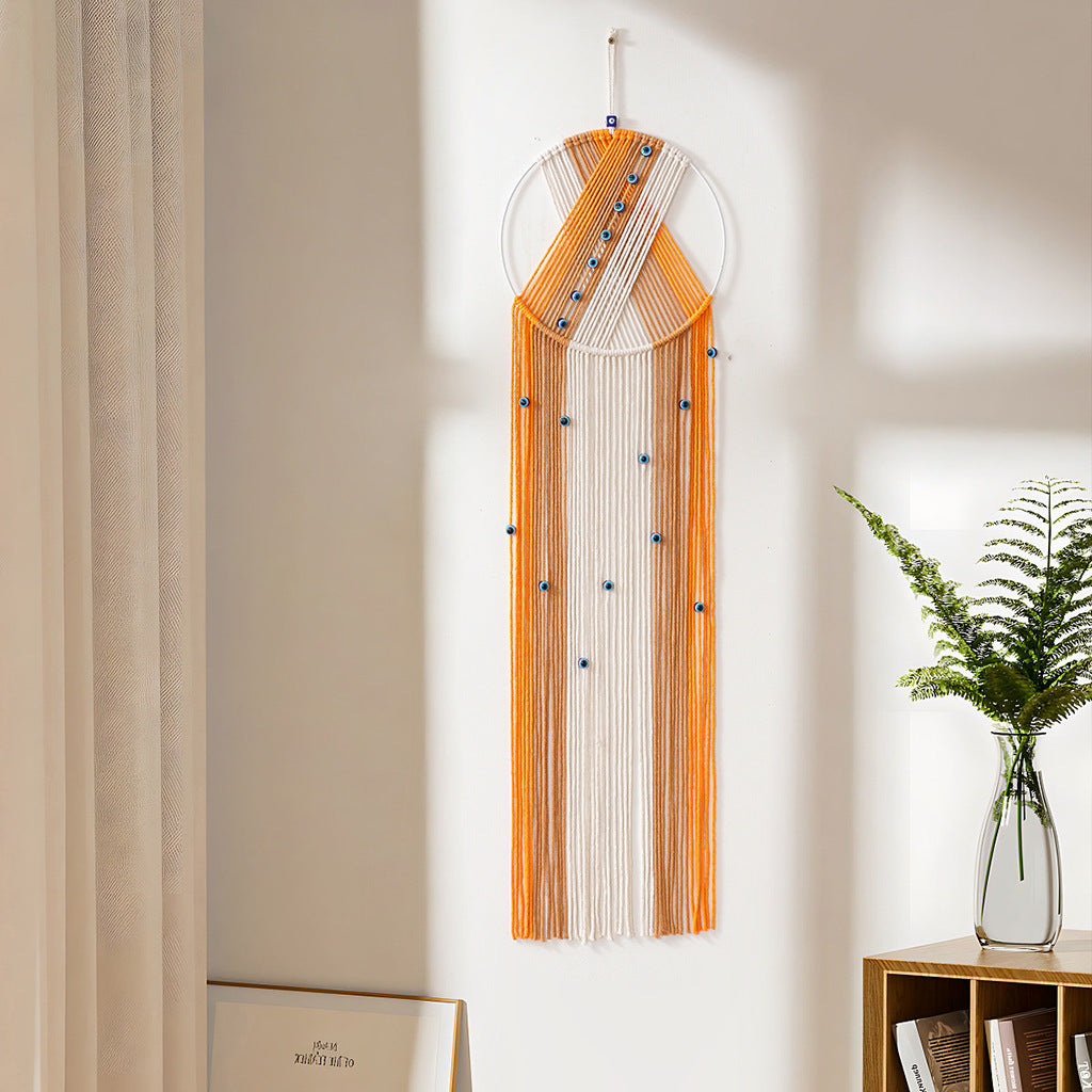 Macramé Decorative Wall Hanging with Circular Ring Bowlift